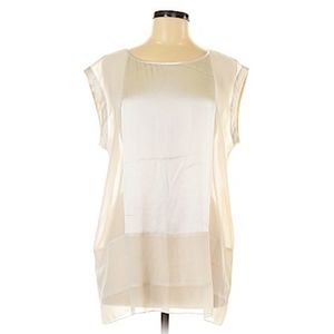 Eileen Fisher Petite Size M Ivory Silk Tunic